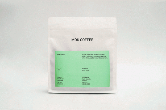 MOK Coffee Ecuador, Cruz Loma, Honey filter