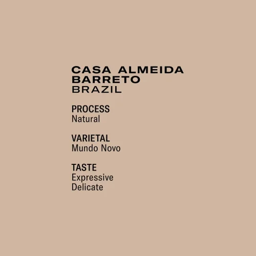 FRUKT Coffee Casa Almeida Barreto Brazil Mundo Novo OMNI
