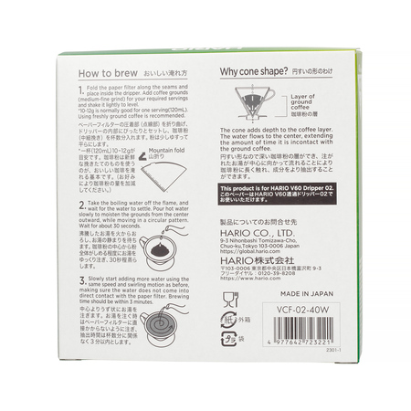 Hario V60-02 papierové filtre